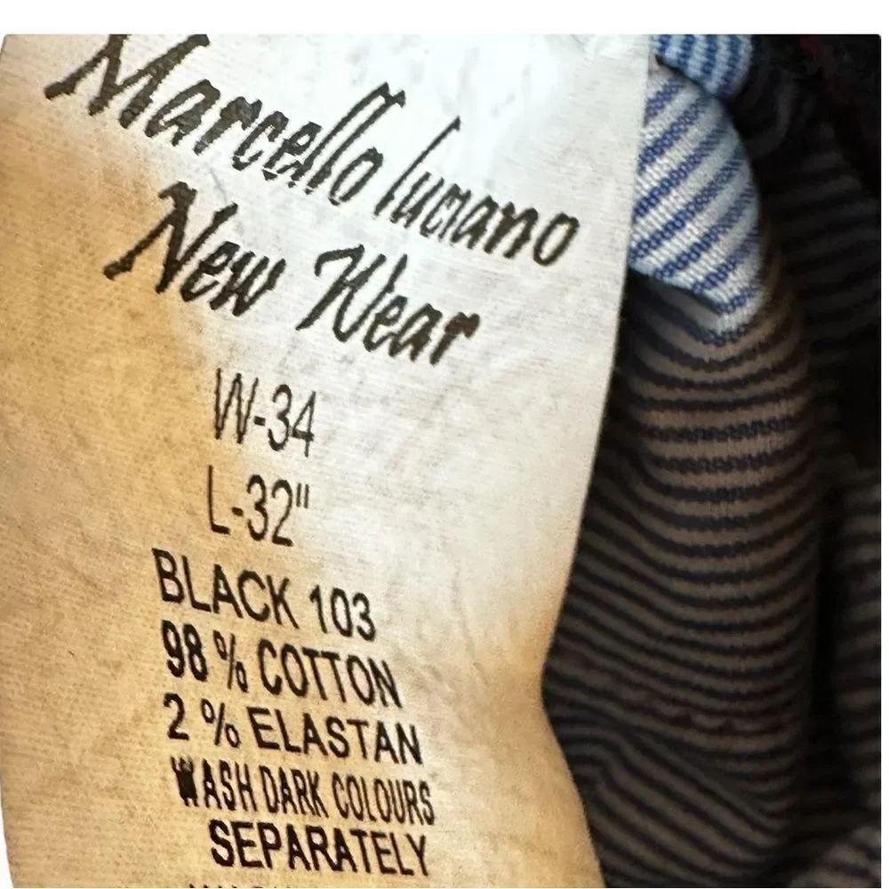 Marcello Luciano New Wear B600 Revolution denim size 34/32 black jeans